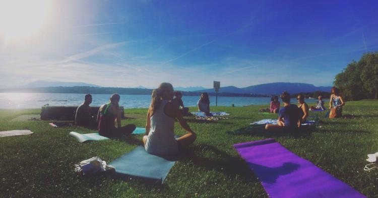 outdoor yoga in Geneva